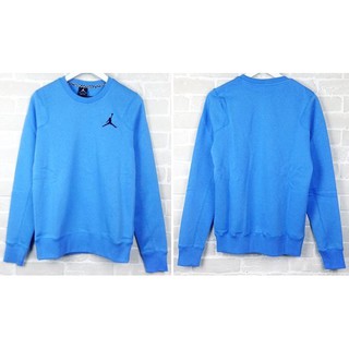 二手 AIR JORDAN FLEECE CREW 素面 內刷毛 大學長TEE M 水藍 北卡藍 577803-412