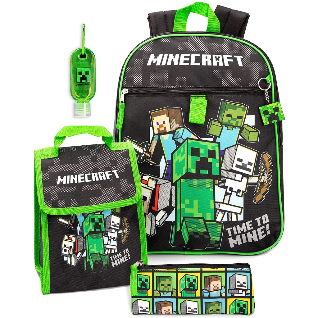 預購👍正版空運👍英國專櫃 Minecraft 麥塊 兒童書包 餐袋 筆袋  便當袋 後背包 書包 兒童 小學 組合包