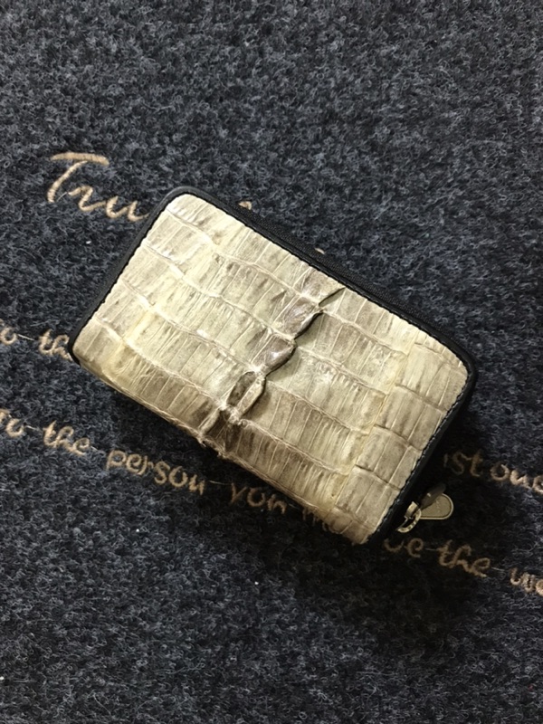 泰國 正品 鱷魚皮包 壓紋 卡片 零錢包 小貝殼 零錢包 鱷魚 皮包 手抓包 錢夾