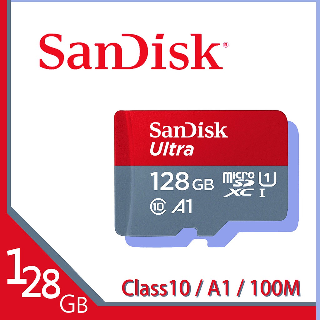 Sandisk Ultra MicroSD SDXC TF 128G A1 100M 記憶卡 無轉卡 / 120M