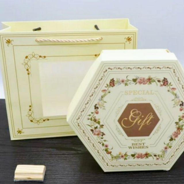 預購賣場 繁花六角禮盒 婚禮伴手禮 包裝盒 糖果 餅乾 紙盒 手工皂包裝盒