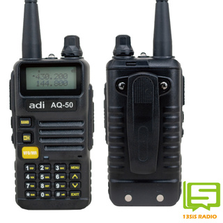 台灣製 ADI AQ-50 5瓦 雙頻對講機 雙頻無線電 雙頻 雙顯 雙待 三色背光 手電筒 FM收音機 送空導+天線
