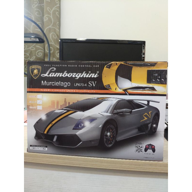 日本正版景品 藍寶堅尼 Lamborghini  LP670-4 SV 灰色 遙控車 27Mhz