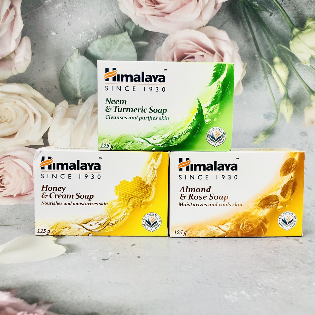 Himalaya 喜馬拉雅保濕香皂125g 楝樹薑黃/杏仁玫瑰 /蜂蜜乳霜/黃瓜椰子『WNP』