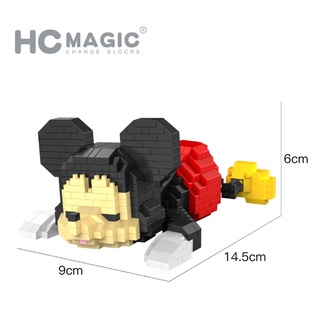 (第三方積木)HC-3021 迪士尼系列 趴著的米奇 睡著的米奇 米老鼠 微型積木 鑽石積木 迷你積木