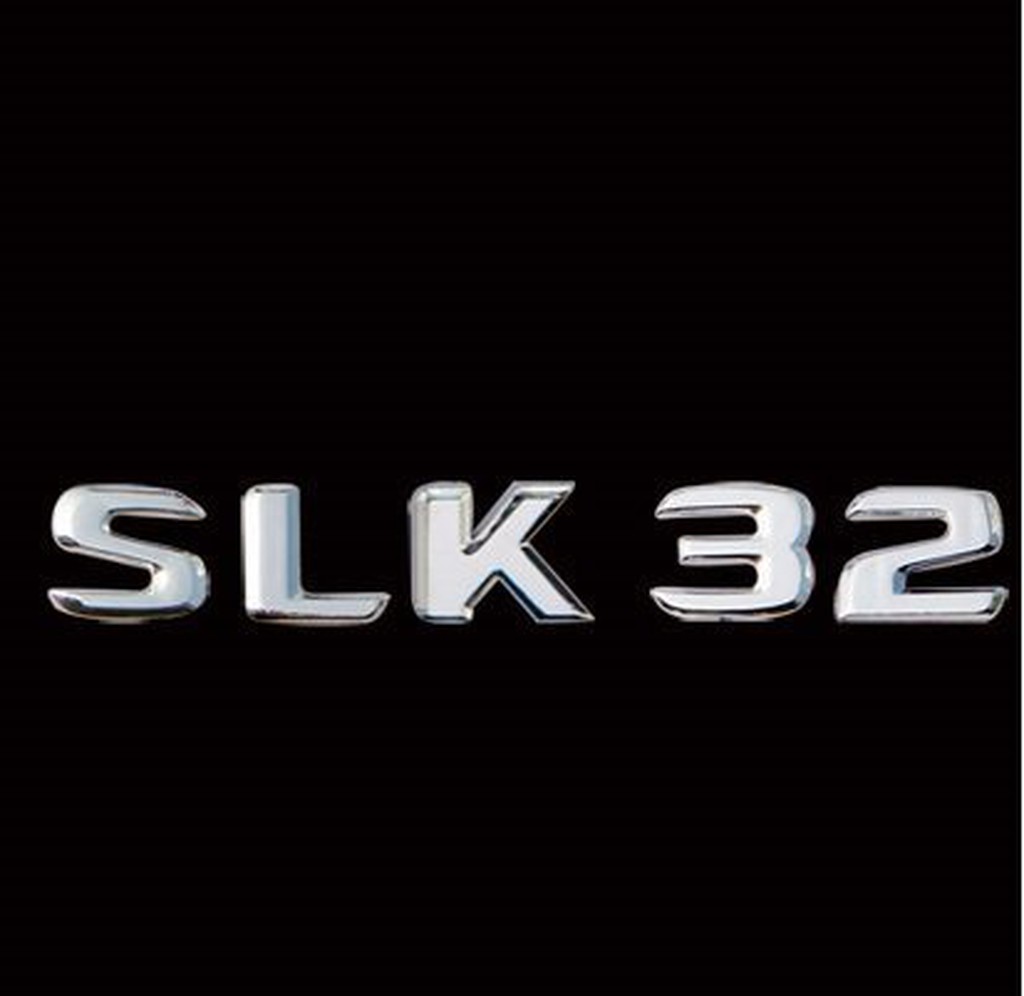 金螃蟹賓士 R170 後車箱鍍鉻字體 "SLK32 ///// AMG" SLK200 SLK 230 SLK320