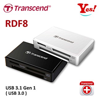 【Yes！公司貨】創見 Transcend MicroSD SD CF 卡 RDF8K/W USB 3.0 讀卡機