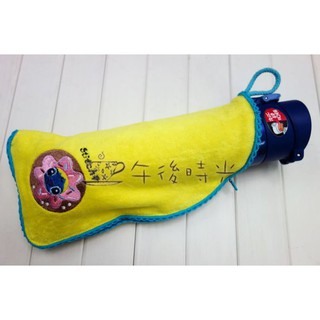 【午後時光】日本東京迪士尼Disney-史迪奇 Stitch 膳魔師保溫杯隨行杯多功能刺繡收納手帕/水壺套-5706-瑕