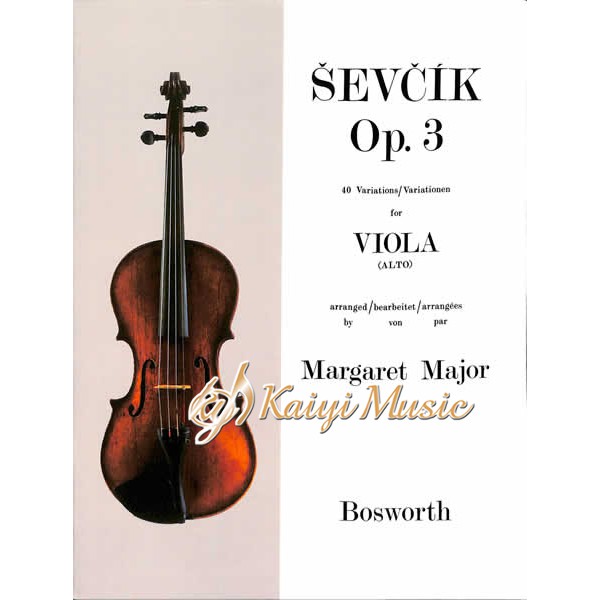Sevcik Op. 3: 40 Variations / Variationen for Viola (Alto)