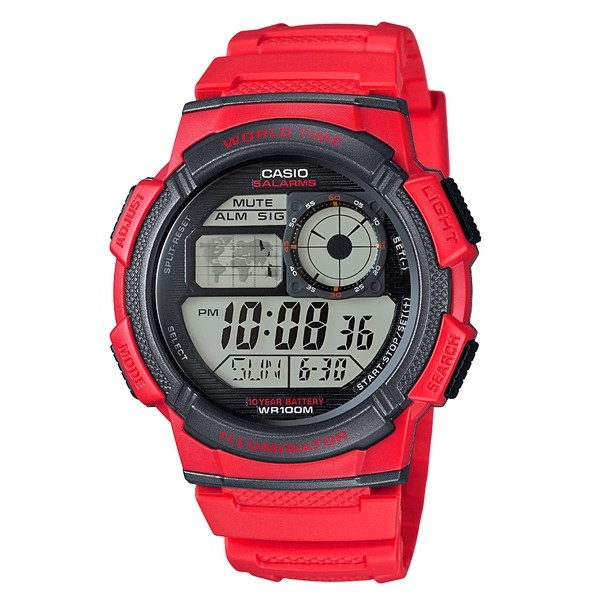 【CASIO】CASIO卡西歐大字幕多功能防水電子錶 AE-1000W AE-1000W-4A台灣卡西歐保固一年