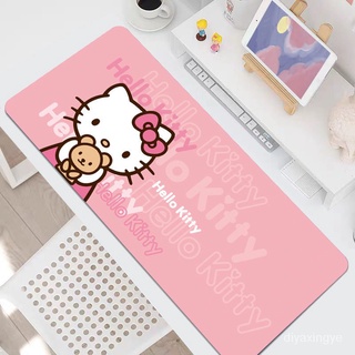 【現貨熱賣】超大號電腦鼠標墊可愛女生辦公書桌學習寫字墊Hello Kitty鼠標墊
