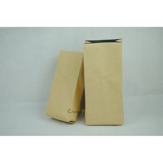 NB102 | 平面淡色牛皮 1/2磅 227g 半磅 合掌夾邊袋 空白咖啡豆包裝袋 (100入) 可加裝單向排氣閥