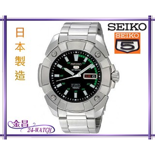 SEIKO# SNZG21J1 7S36-03K0日本製造精工五號自動機械腕錶全新平行輸入(黑)＊24-WATCH_金昌