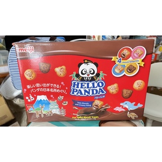 明治 Meiji 貓熊夾心餅乾 四種口味：草莓/牛奶/巧克力/雙層巧克力 禮盒組
