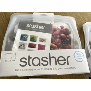 Stasher 矽膠密封袋 舒肥矽膠密封袋/環保袋/矽膠袋/收納袋 大長形 站站
