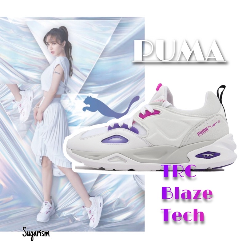 PUMA TRC Blaze Tech 復古 休閒鞋 老爹鞋 蔡依林 廣告款 白紫 桃紅 38496005