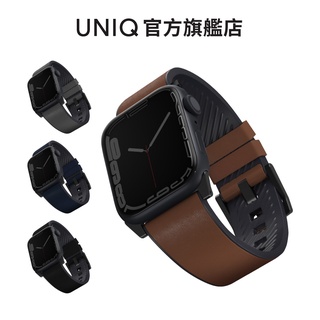 【UNIQ】Apple Watch 防潑水皮革矽膠錶帶 (Straden)｜49/42/44/45 mm 官方旗艦店