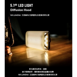 【CampingBar】韓國N9 LUMENA 五面廣角行動電源LED燈專用柔光罩 燈罩