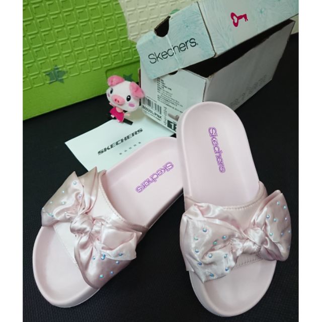 SKECHERS（童）SUNNY SLIDES-86920LPNK時尚流行輕量吸震運動童涼拖鞋