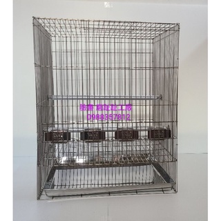 磨趾棍工廠🌈台灣製造304白鐵籠不鏽鋼鸚鵡鳥籠2尺4方間距2公分無電解🌈