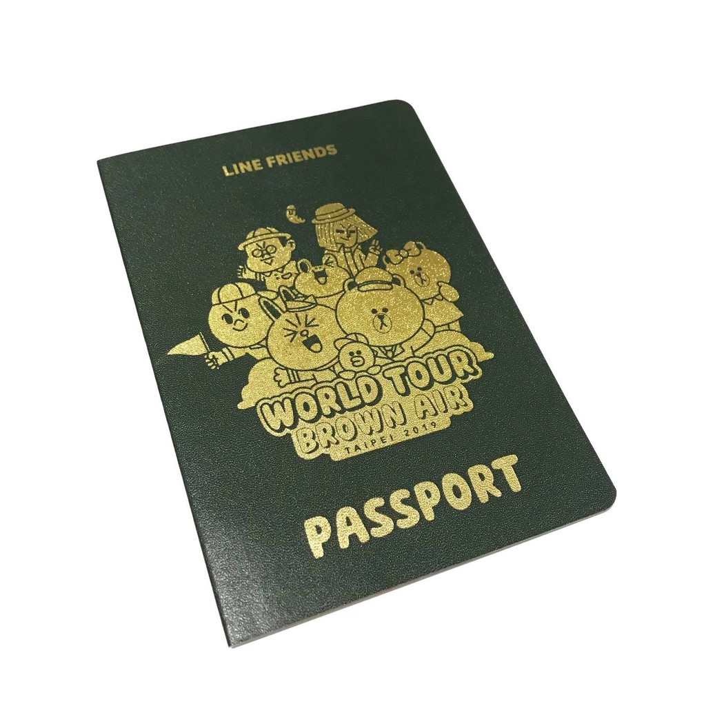 LINE FRIENDS 護照 集章冊 集章本 WORLD TOUR PASSPORT 護照套 熊大 兔兔 莎莉 饅頭人