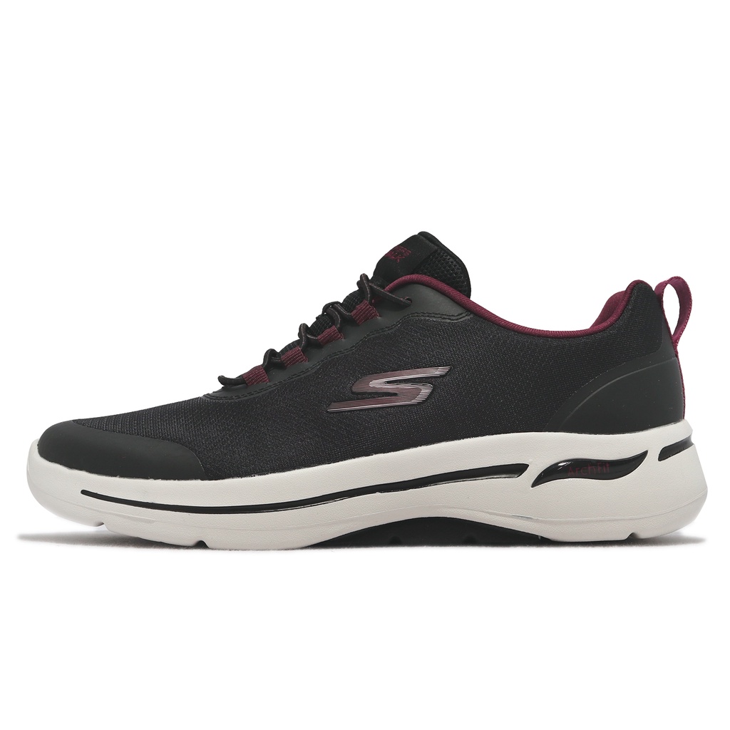 Skechers 思克威爾 Go Walk Arch Fit 足弓支撐 健走鞋 女款 黑/酒紅 124862BKMT