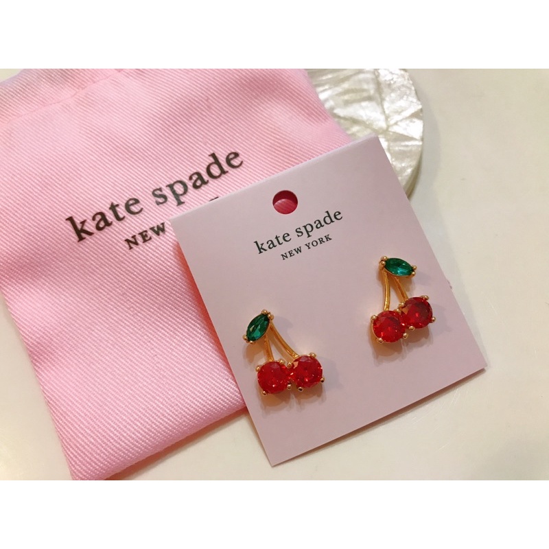 Kate spade 櫻桃🍒美鑽耳環
