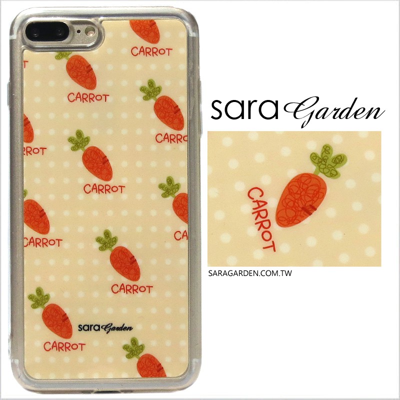 客製化 軟殼 iPhone 8 7 6 6S Plus 手機殼 保護套 全包邊 掛繩孔 手繪可愛胡蘿蔔
