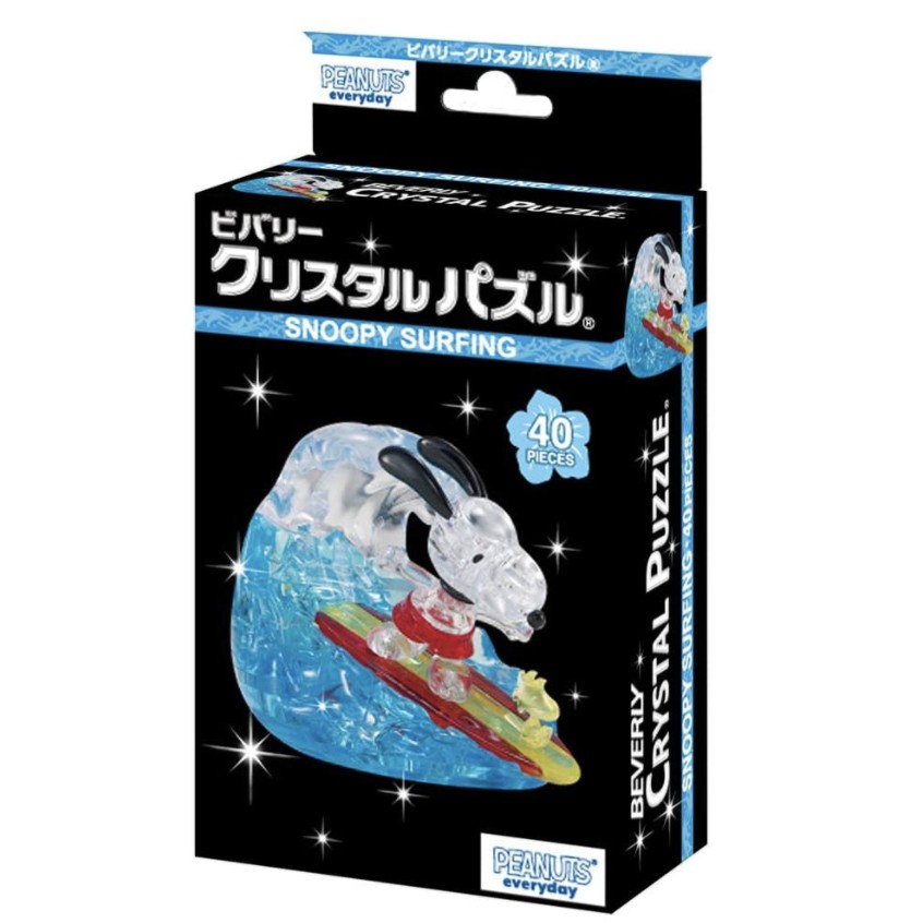 (bear)正版現貨日本直送 crystal gallery 史奴比 snoopy 水晶 透明 立體拼圖 史努比 拼圖