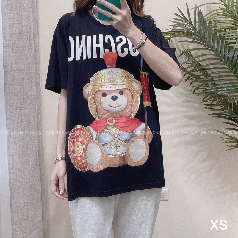 [1985精品服飾]  正品 MOSCHINO  羅馬戰士 泰迪熊 寬版 短袖T恤 男女同款 現貨XS