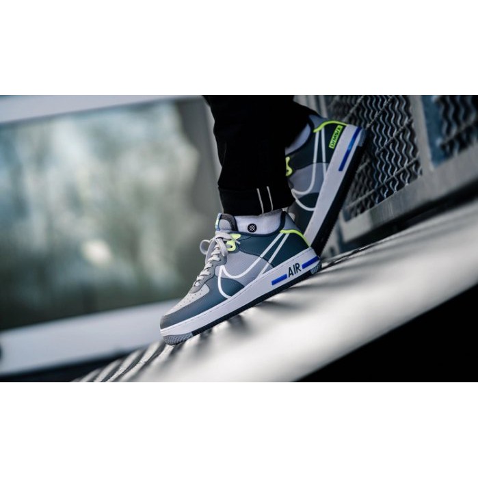 Nike Air Force 1 React D/MS/X 灰 藍 氣墊鞋墊 CD4366-002