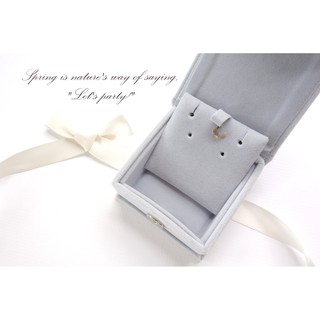 REPL) 灰色 戒指盒 耳環盒 項鍊盒 禮物盒 首飾盒 飾品盒 絨布 珠寶盒 磁扣 生日禮物 情人節禮物 BX