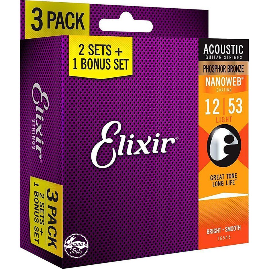 Elixir 木吉他弦 買二送一套裝 三包裝 磷青銅 1152 1253  1356 【桑兔】