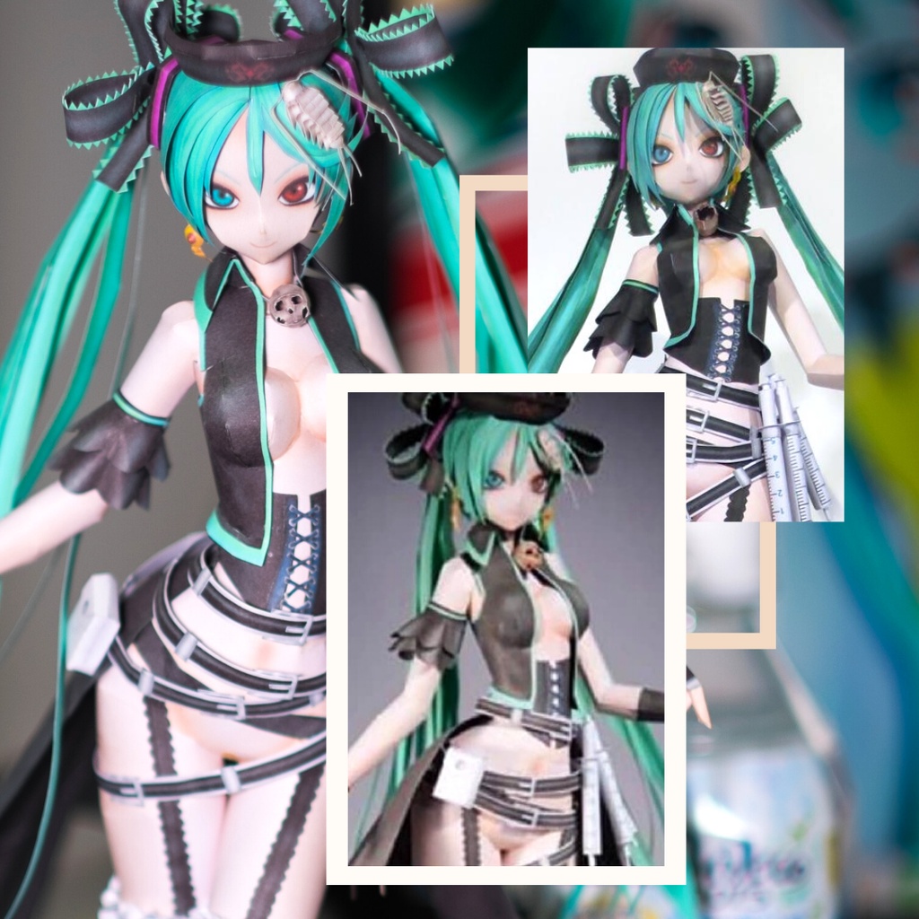 公仔 紙模型  初音 初音未來 人形骸音  紙模 3D 手作 DIY 動漫 手工藝 紙公仔  紙雕