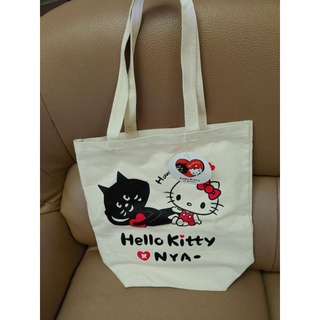 全新 Hello Kitty X NYA- Kitty貓 凱蒂貓 要背不背 肩背提袋 帆布袋 提袋 袋子 收納