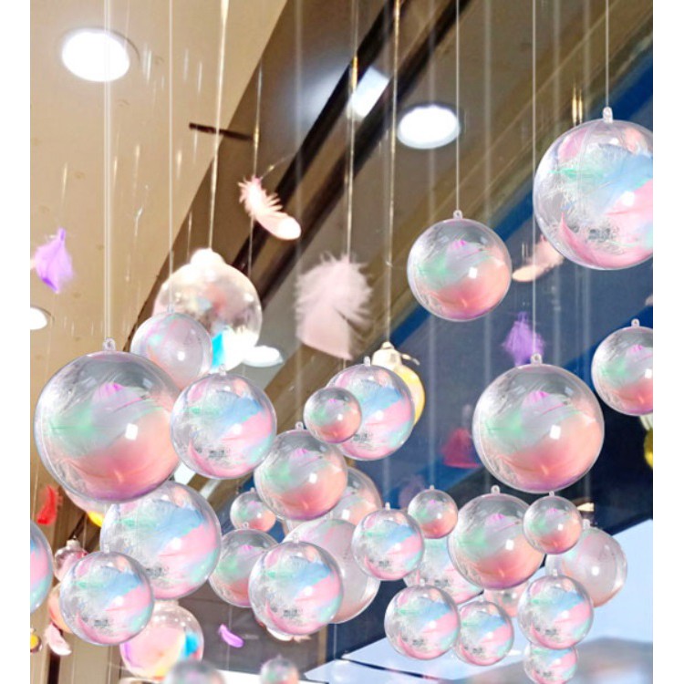 現貨 壓克力球 20cm 空心圓球高透明聖誕球塑料PS環保 永生花球 結婚用品 婚禮佈置 乾燥花 浪漫透明球