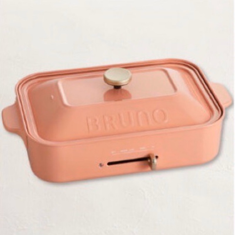 ［咪可日本］BRUNO烤盤生鐵鍋 電烤盤 橘粉色 (現貨）