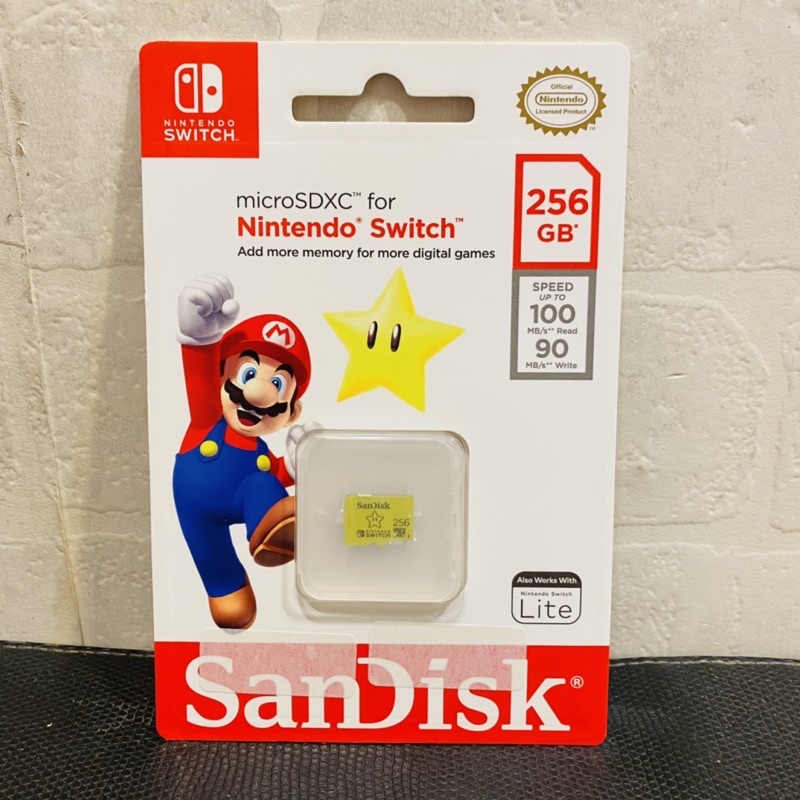 ［全新］轉賣任天堂 256G Nintendo Switch 專用記憶卡 SanDisk   Micro SD