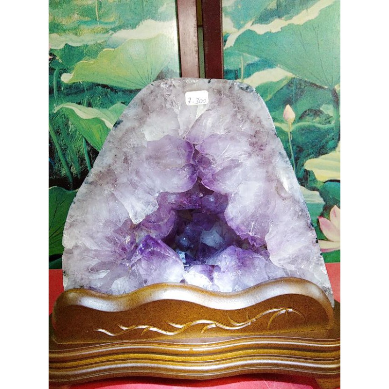 月理水晶~ 頂級天然全拋光紫水晶洞 7.3公斤 ((巴西紫水晶洞)) 藏風 納氣
