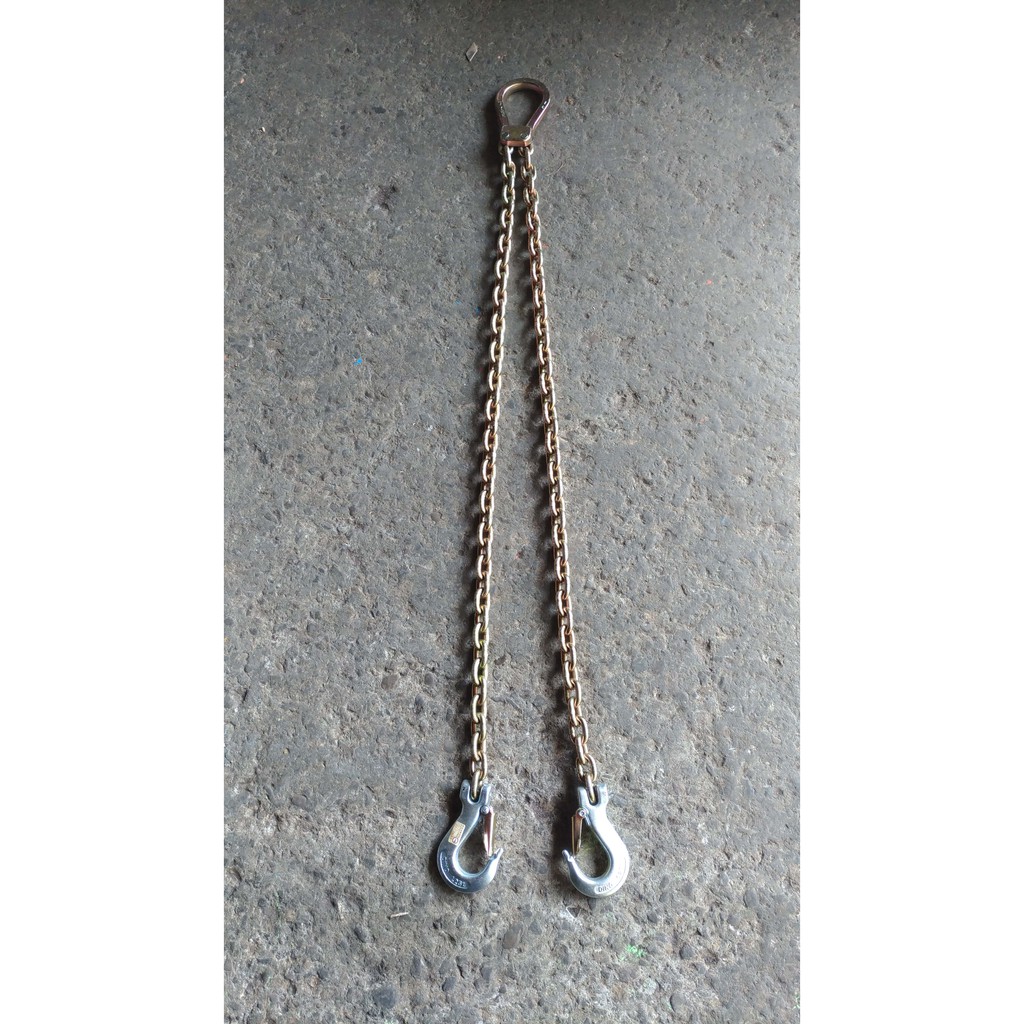 2噸鍊條吊鉤(一米) 鏈條鉤 吊鉤 鉤頭 鋼索 吊車 天車 捲揚機 千斤頂 拉線器 絞盤 安全片