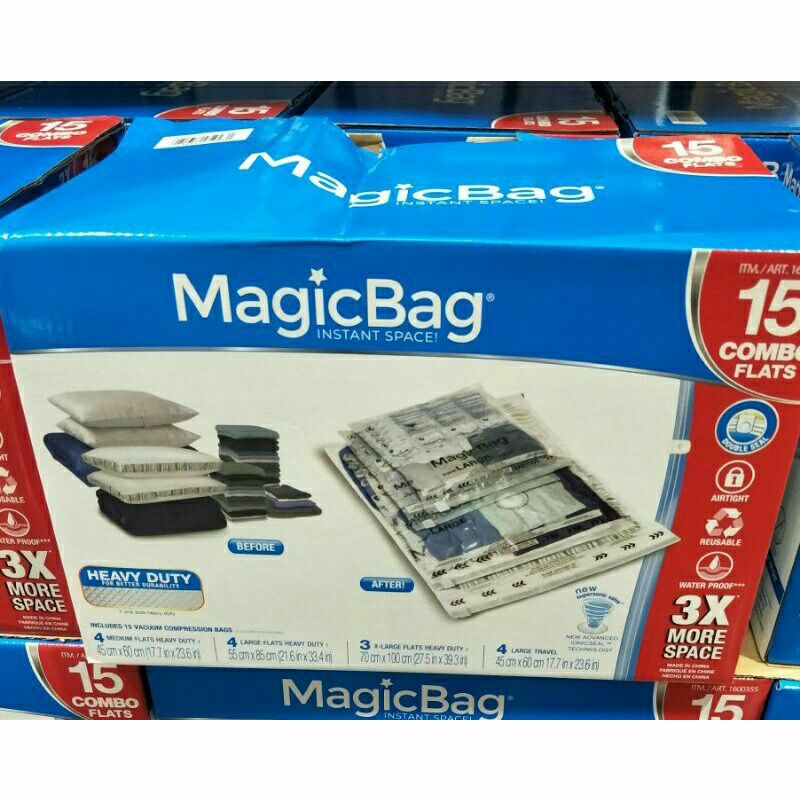 MagicBag真空壓縮收納袋15入#058#1600355#好市多代購 收納 真空 收納袋