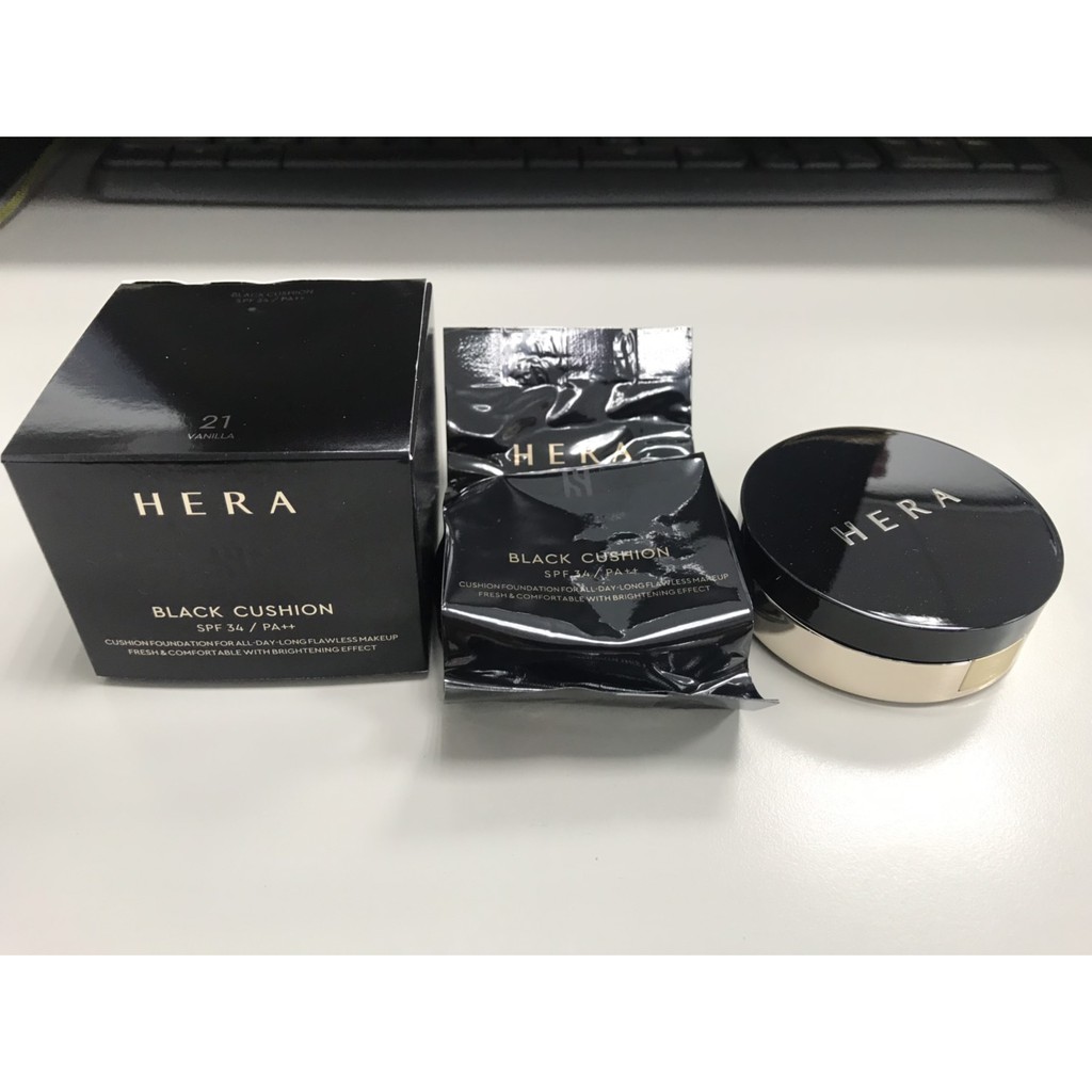 韓國HERA 黑金持久氣墊粉餅 BLACK CUSHION SPF34/PA++ 正品+補充包