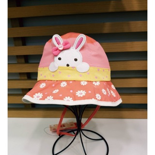 韓國Winghouse特價款 Winghouse小兔子BABY帽MA0610 3-5歲用 粉紅色 粉橘色