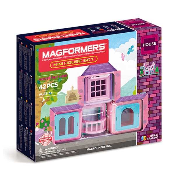 聚聚玩具【正版】韓國Magformers磁性建構片 迷你屋 42pcs ACT06211 益智玩具 益智玩具