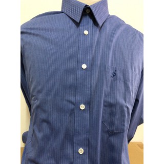 PAUL MAURIAT波爾.瑪麗亞專櫃正品 長袖襯衫 休閒 商務 服飾 藍色直條紋 超取免運