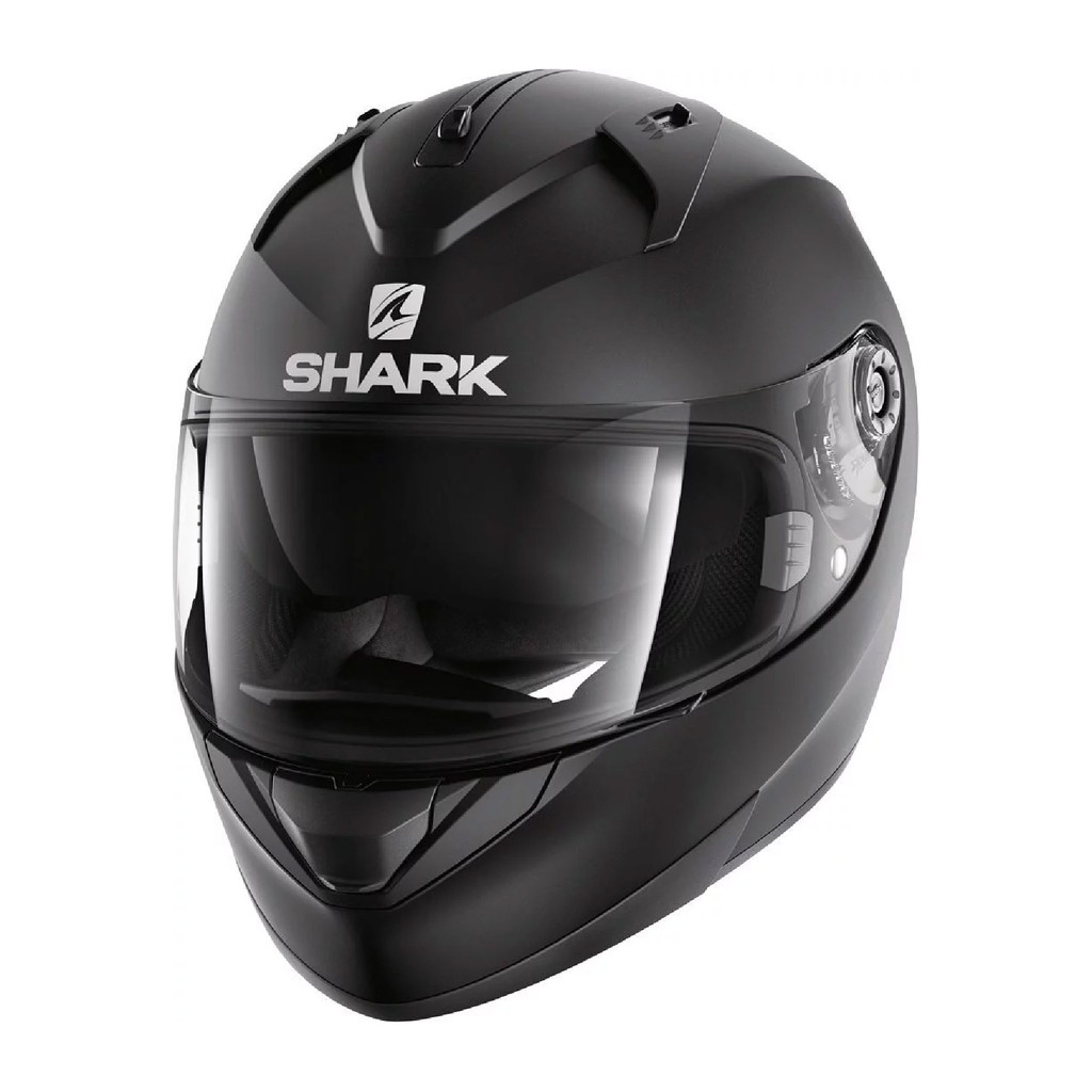安信 | SHARK 安全帽 RIDILL Blank 素色 消光黑 全罩 安全帽 內鏡 低風切 HE0502 KMA