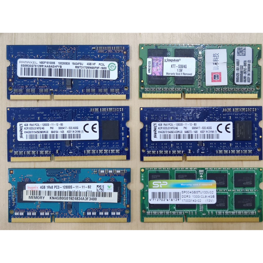 [T.A.H.K.] 金士頓 海力士 廣穎 筆記型 記憶體 DDR3 1333 1600 4G 單面 雙面 x8 x16