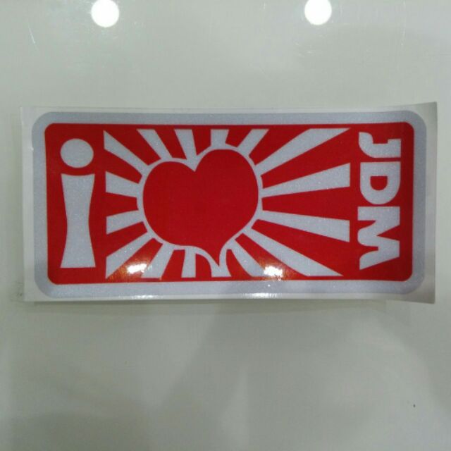 I Love Jdm 反光貼紙改裝初心者汽車改裝海拉風日系日本旗車聚車窗貼車身貼 蝦皮購物