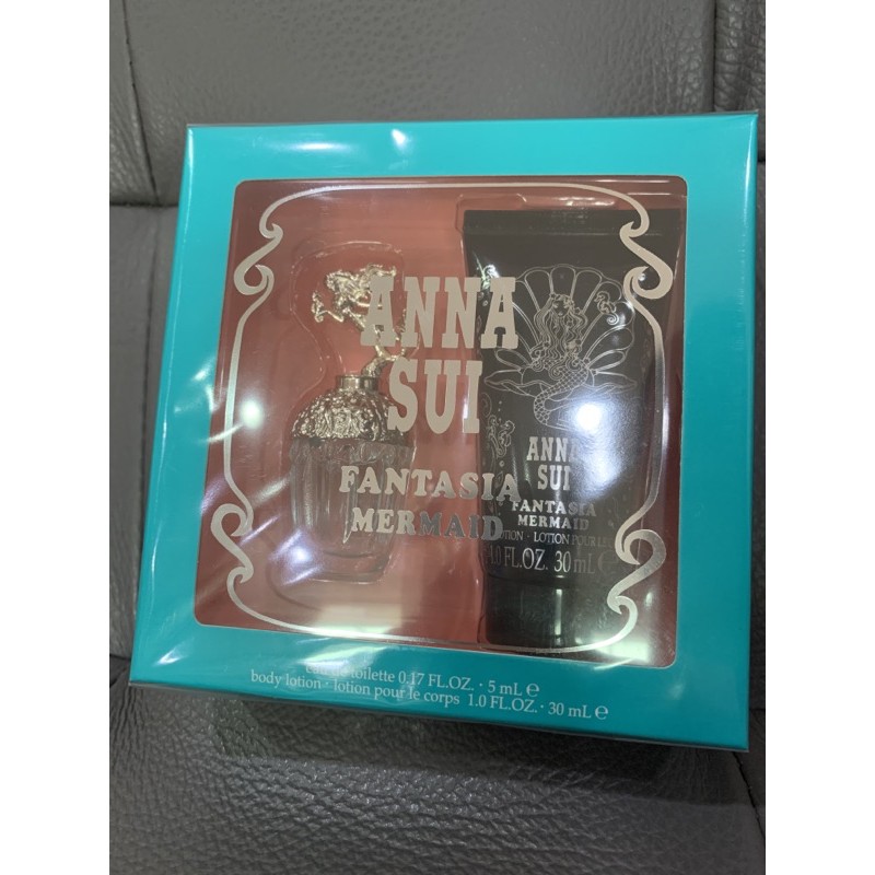 ANNA SUI 童話美人魚浪漫香氛組 淡香水5ml+身體乳30ml