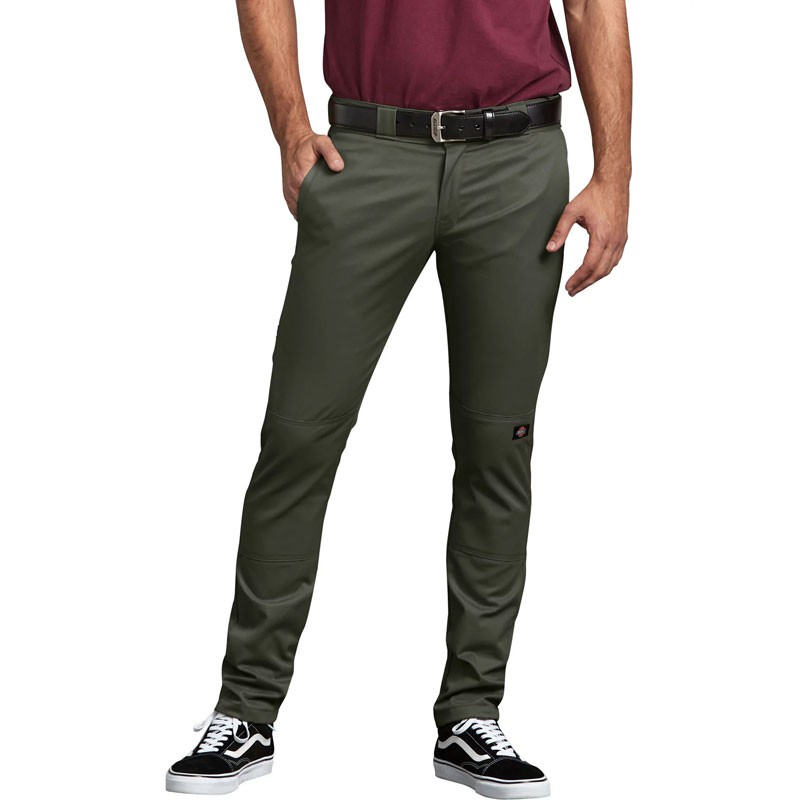 【DICKIES】WP811 OG FLEX Skinny Pants 低腰窄版雙膝補釘 工作長褲 (橄欖綠) 化學原宿